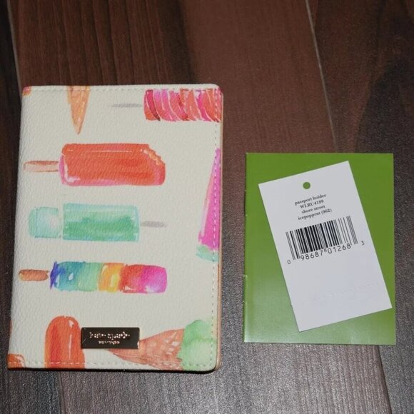 Kate Spade Ice Pop Passport Holder Card Holder Wallet NWT - Picture 1 of 4
